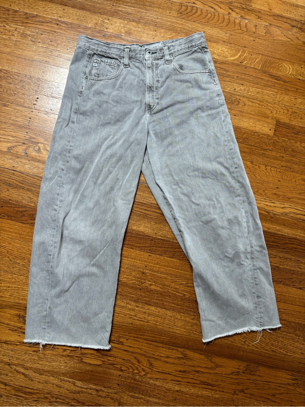 AG Hattie Crop High-Rise Barrel Jeans